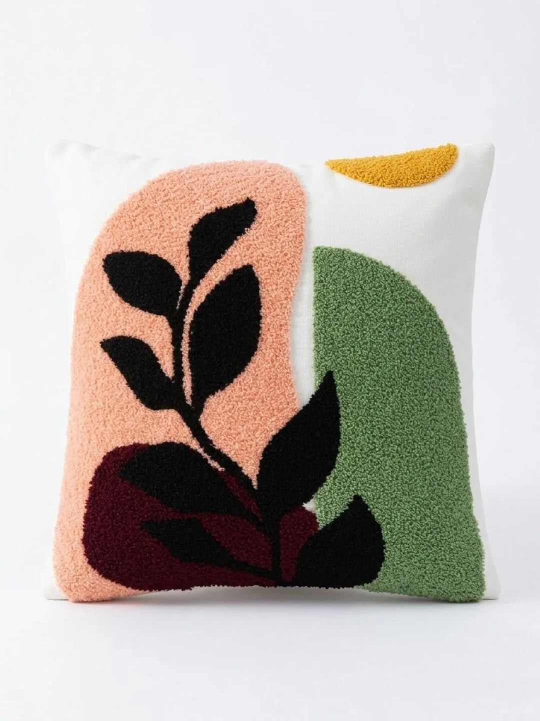 Abstract Botanical Hand-Tufted Cushion Cover