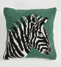 Wild Elegance Zebra Hand-Tufted Wool Pillow Cover