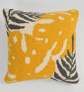 Golden Botanical Abstract Pillow Cover