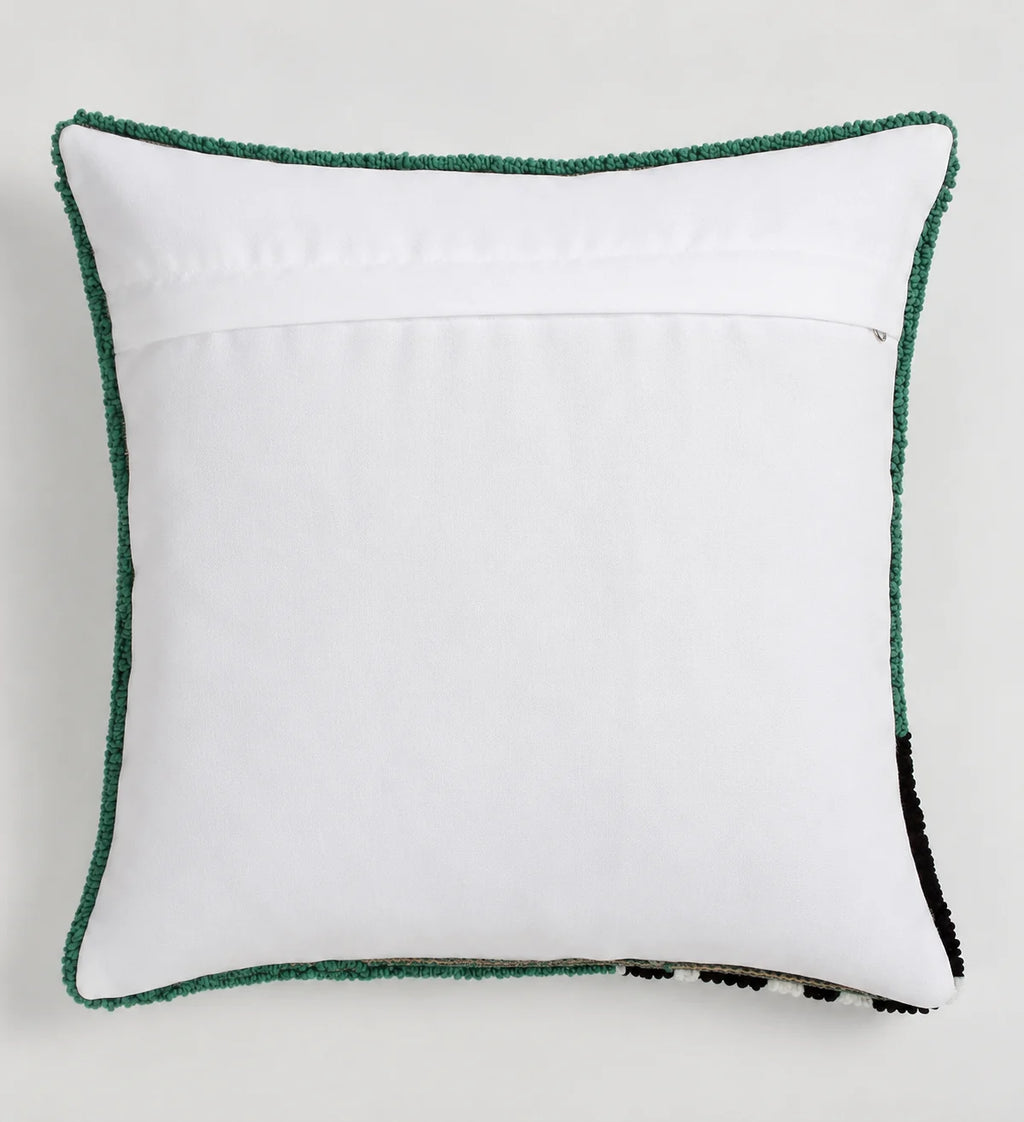Wild Elegance Zebra Hand-Tufted Wool Pillow Cover