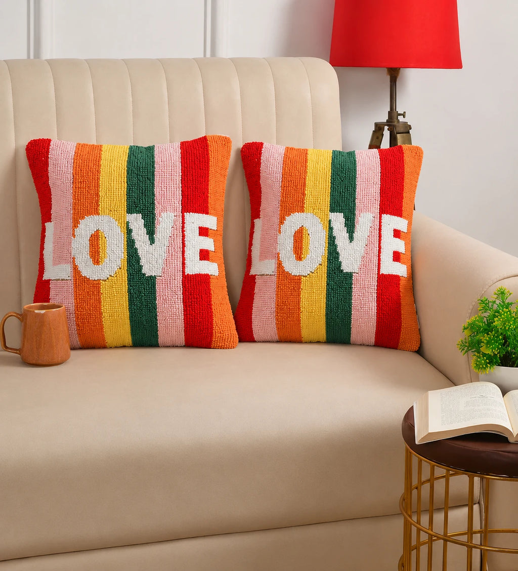 Rainbow Love Pillow Cover