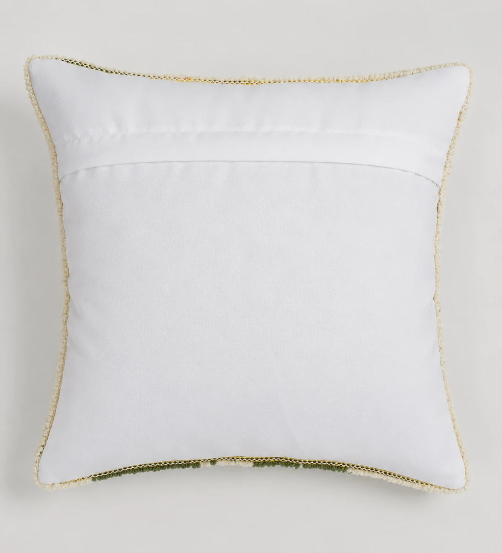 Golden Sunflower Garden Hand-Tufted Wool Pillow Cover