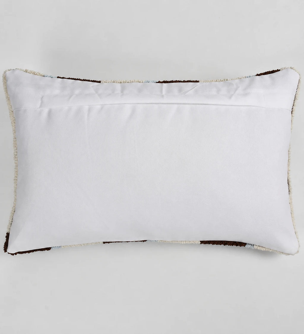 Cocoa Horizon Hand-Tufted Wool Pillow Cover